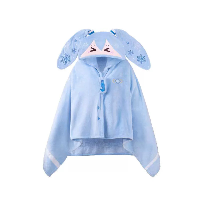 Vocaloid - Snow Miku: Official Hooded Blanket - Moeyu