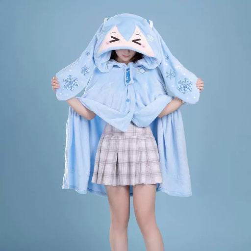 Vocaloid - Snow Miku: Official Hooded Blanket - Moeyu