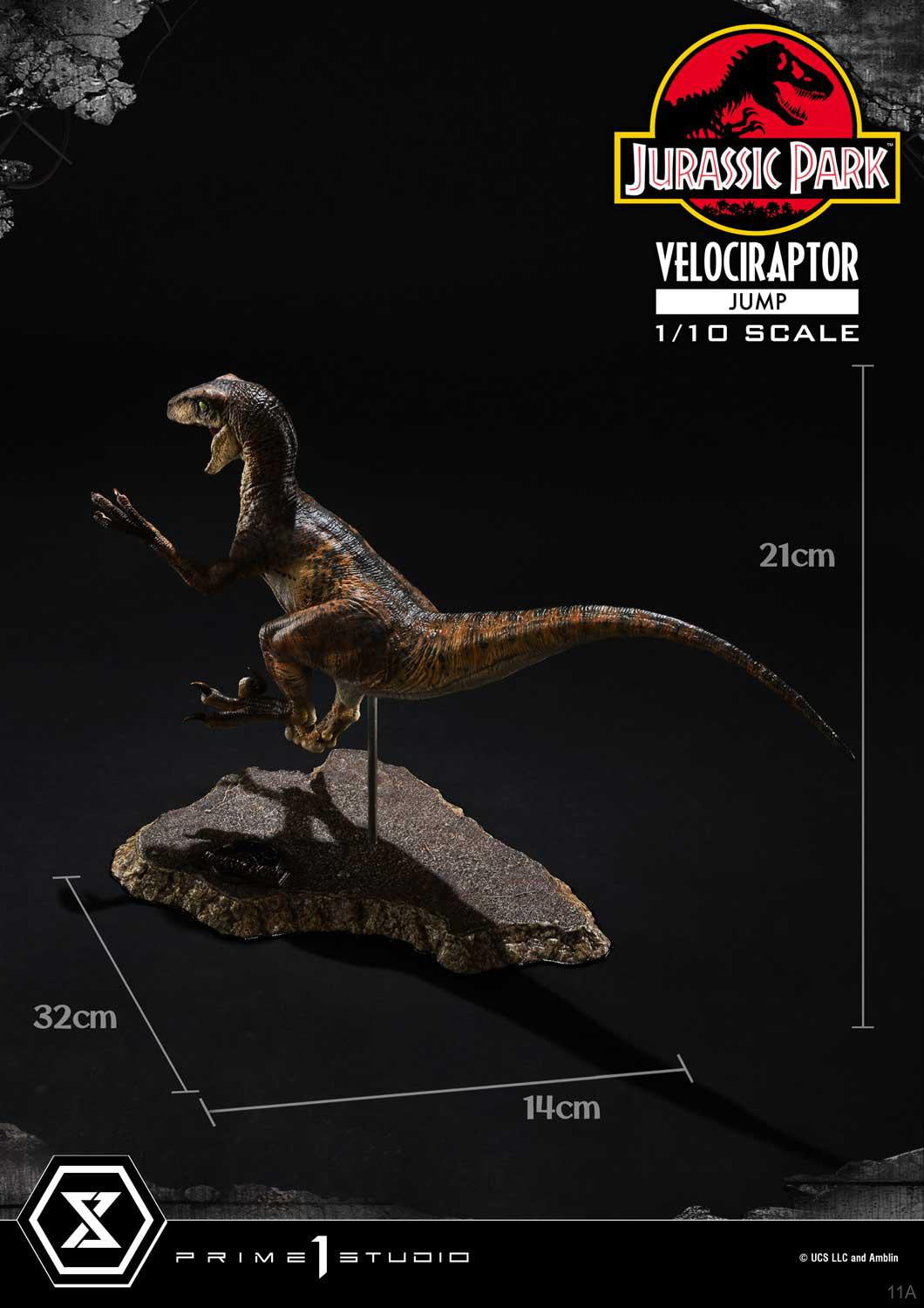 [Pre-order] Jurassic Park - Prime Collectable: Velociraptor Jump 1/10 - Prime 1 Studio